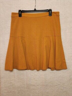 Maeve Anthropologie Mustard A-Line Skirt Size Large